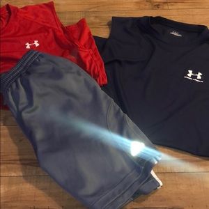 Lot of men’s UA workout clothes